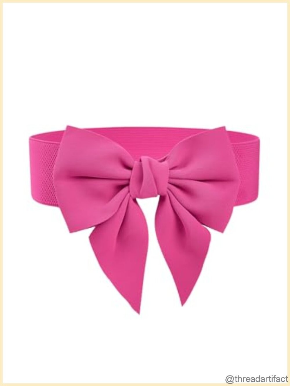 Wide Elastic Waist Belt Stretchy Waistband Bow Knot Back Button Closure